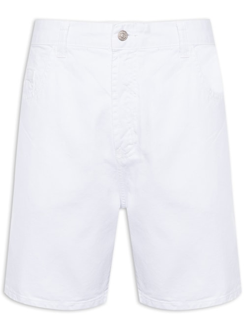 Bermuda Masculina 5 Pockets Lisa - Branco