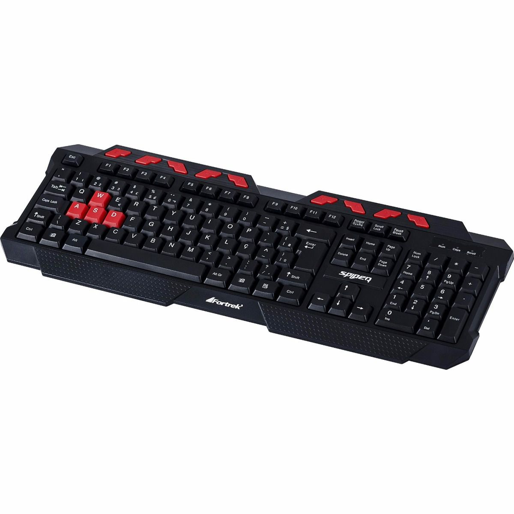 Teclado Membrana C3Tech KG-10BK C/Fio Preto e Vermelho Teclado Membrana C3Tech KG-10BK C/Fio Preto e Vermelho