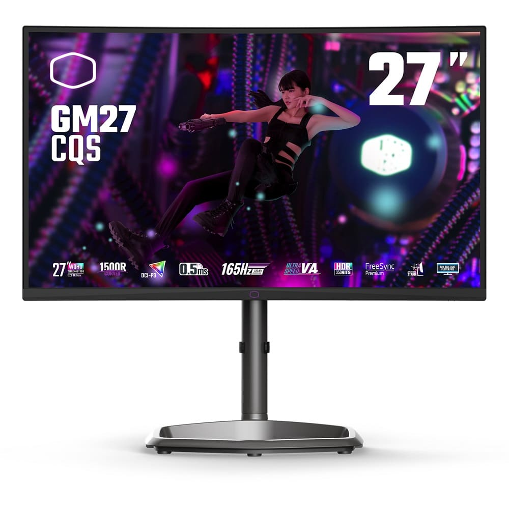 Monitor Gamer Cooler Master 27" Curvo HDMI 2560x1440 VESA 170Hz Overclocking - GM27-CQS