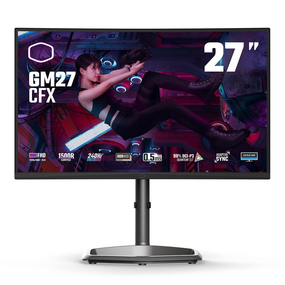 Monitor Gamer Cooler Master Full HD 27" Curvo HDMI 1920x1080 VESA 240Hz - GM27-CFX