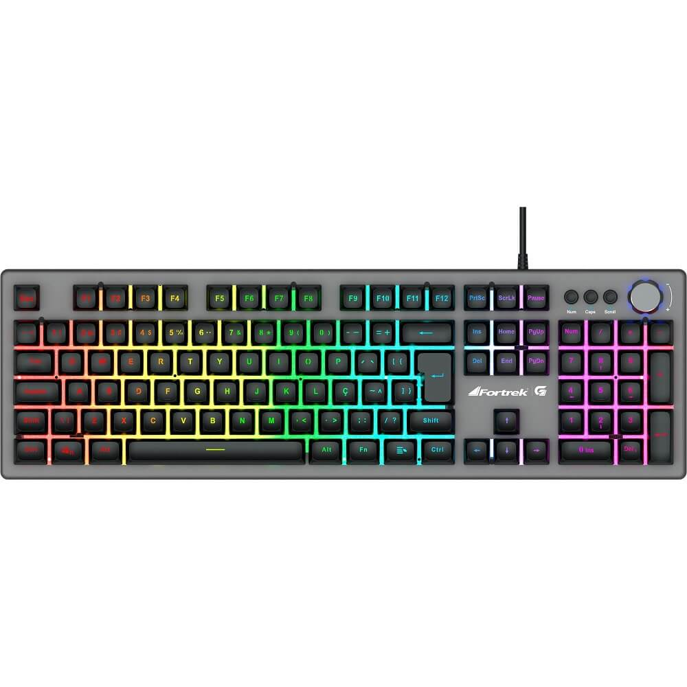 Teclado Gamer Fortrek Holt RGB USB Grafite - 70550