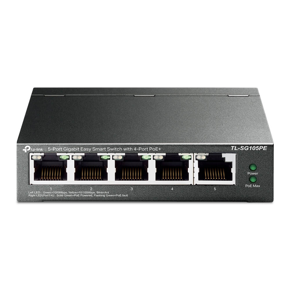 Switch TP-Link Easy Smart 5 portas TL-SG105PE Gigabit