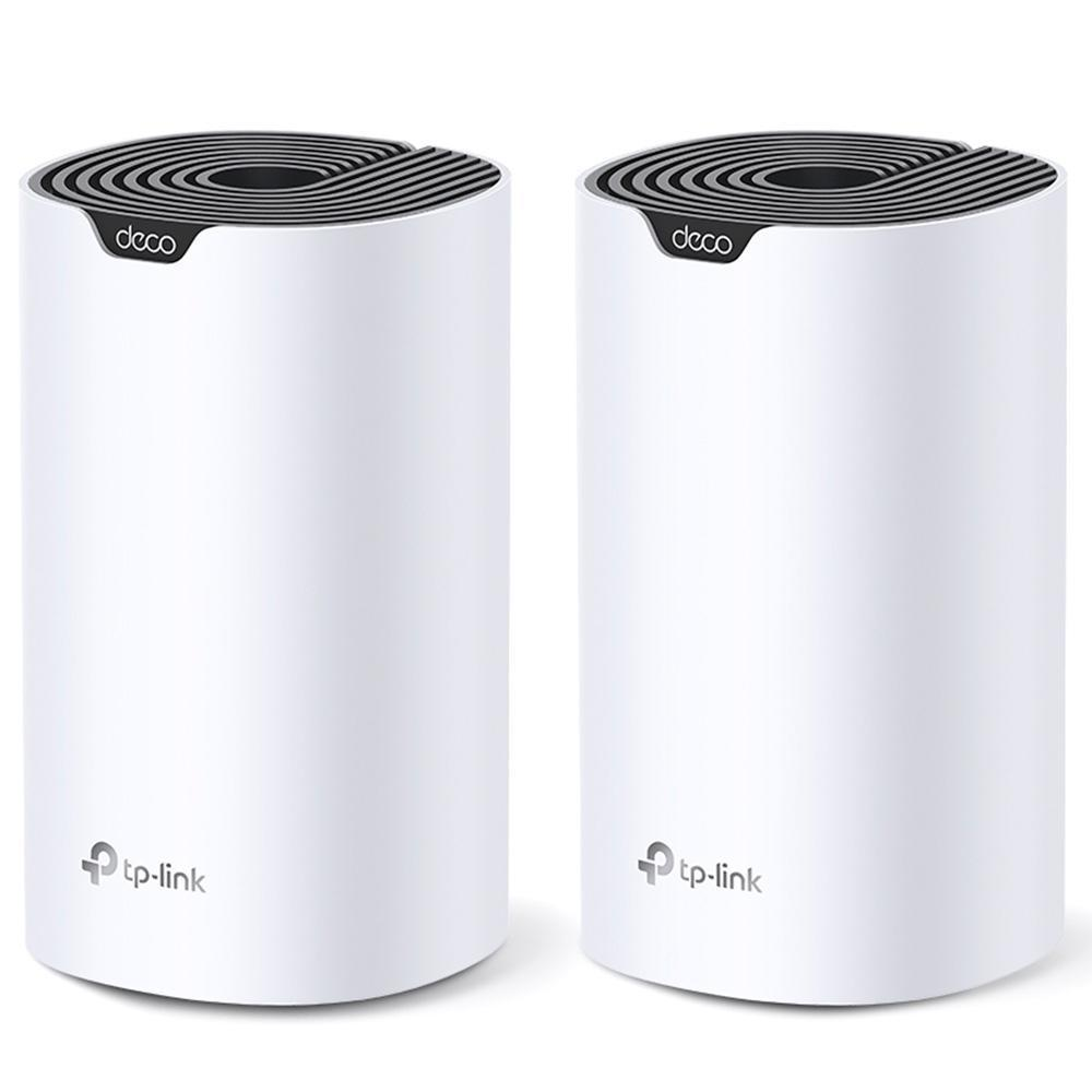 Roteador TP-Link DECO S7 Wi-Fi Mesh Dual Band 2,4/5Ghz AC1900 3 Antenas Internas Kit C/ 2 Unidades