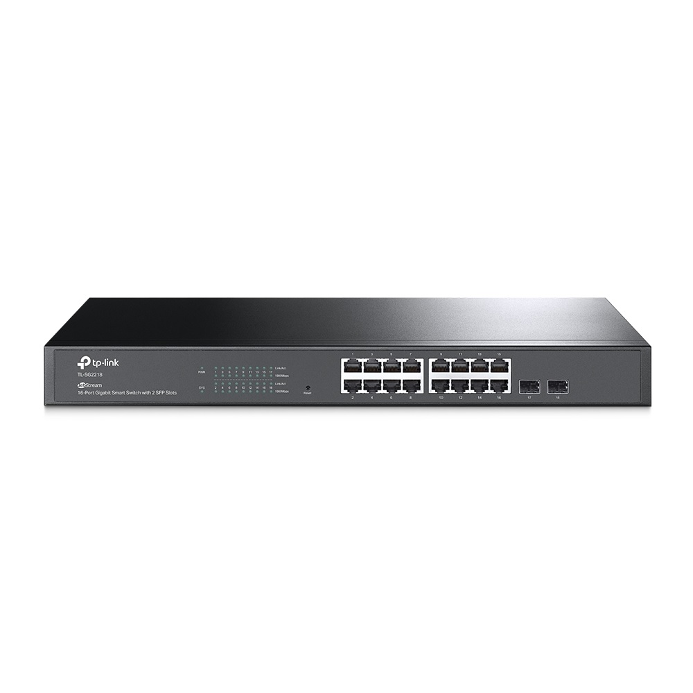 Switch TP-Link 16 Portas Gigabit JetStream 2 Portas SFP - TL-SG2218