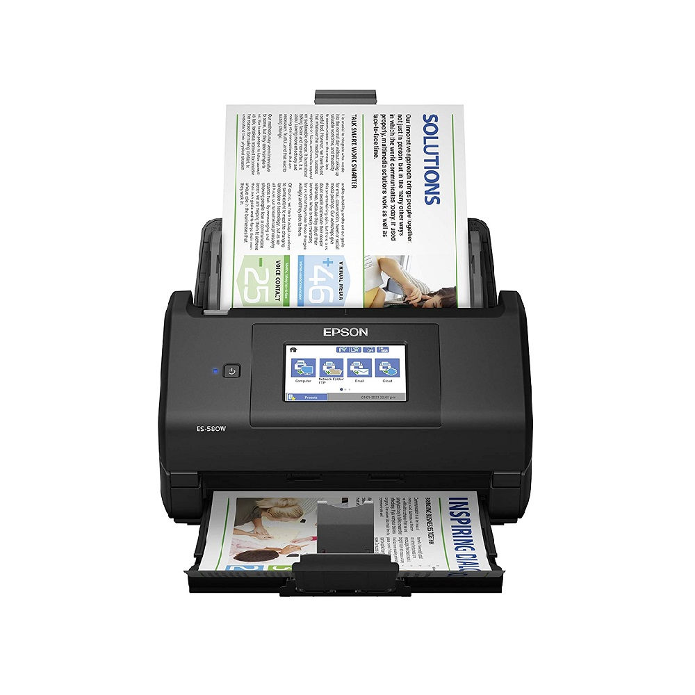 Scanner Epson WorkForce ES-580W Colorido Duplex Automático USB Bivolt - Preto