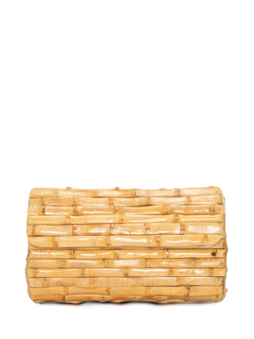 Clutch Feminina De Bambu - Bege Clutch Feminina De Bambu - Bege