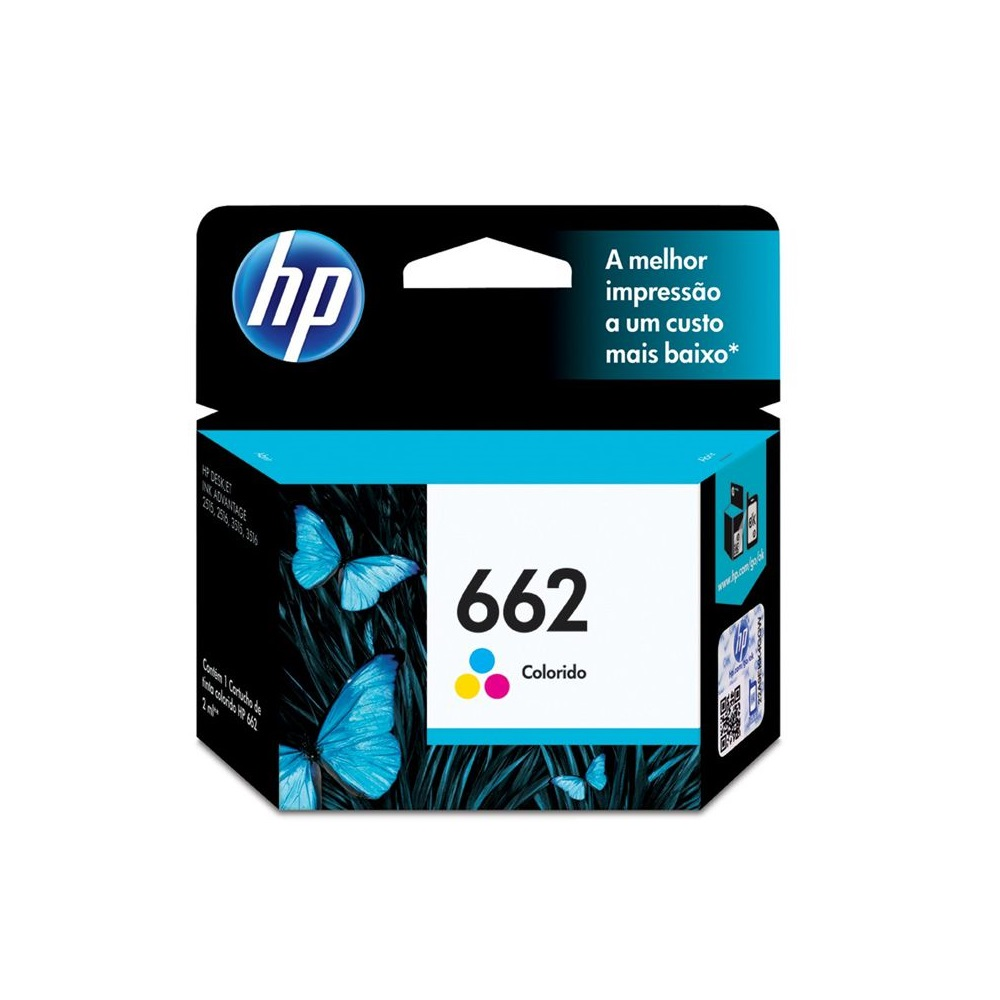 Cartucho de Tinta HP 662 Tricolor - CZ104AB