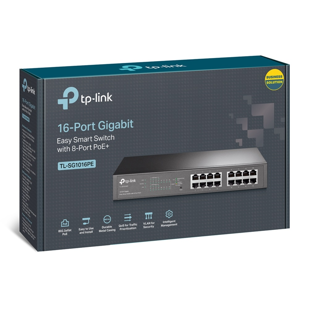 Switch 16 Portas TP-link TL-SG1016PE Easy Smart Gigabit Switch 16 Portas TP-link TL-SG1016PE Easy Smart Gigabit