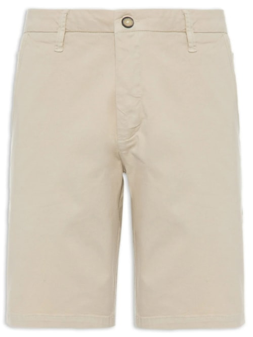 Bermuda De Sarja Casual Masculina Iron - Bege