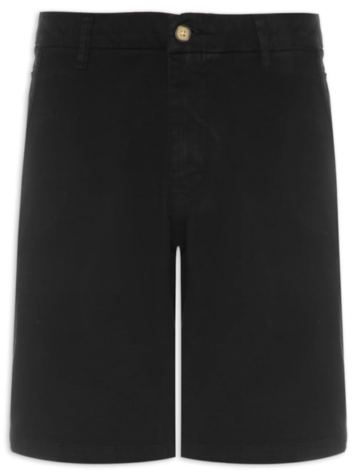 Bermuda Sarja Casual Masculina PF Iron Continuo - Preto