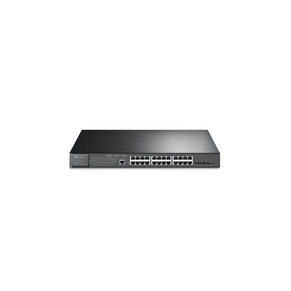 Switch Gerenciável Gigabit JetStream TP-Link TL-SG3428XMP L2+ 24 Portas POE+ e 4 Slots SFP+ 10GE Switch Gerenciável Gigabit JetStream TP-Link TL-SG3428XMP L2+ 24 Portas POE+ e 4 Slots SFP+ 10GE