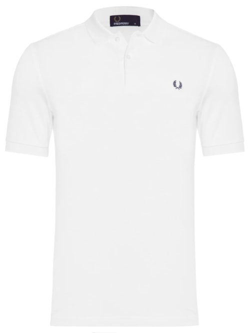 Polo Masculina "The Fred Perry Shirt" Em Piquet De Algodão - Branco Polo Masculina "The Fred Perry Shirt" Em Piquet De Algodão - Branco