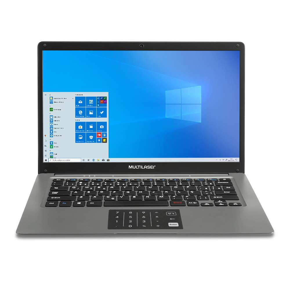 Notebook Multilaser Legacy Cloud Intel Z8530 2GB RAM 32GB Windows 10 Home Tela 14" HD Grafite PC131