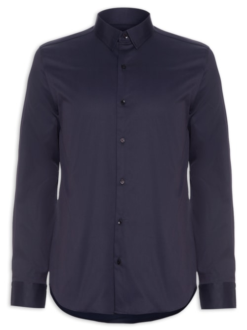 Camisa Masculina Paris Lisa - Azul Camisa Masculina Paris Lisa - Azul