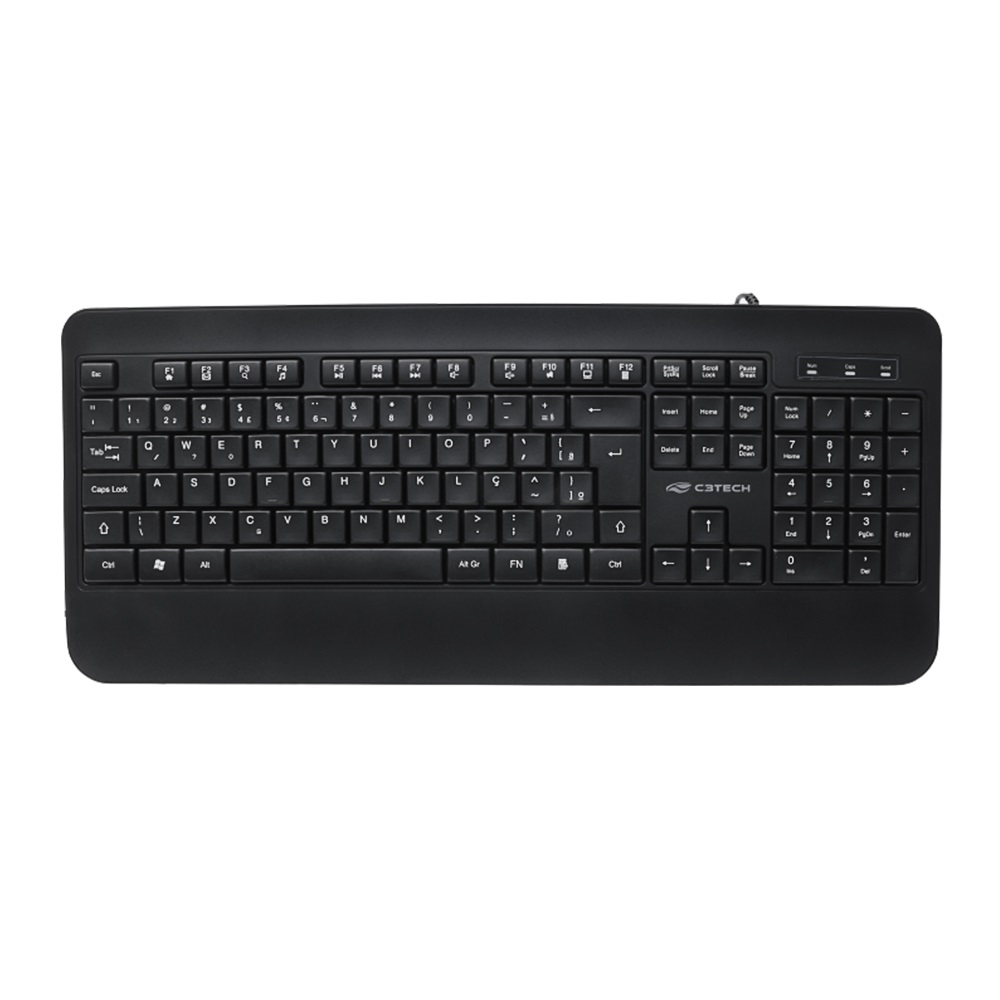 Teclado Membrana C3Tech KB-M100BK C/Fio Preto