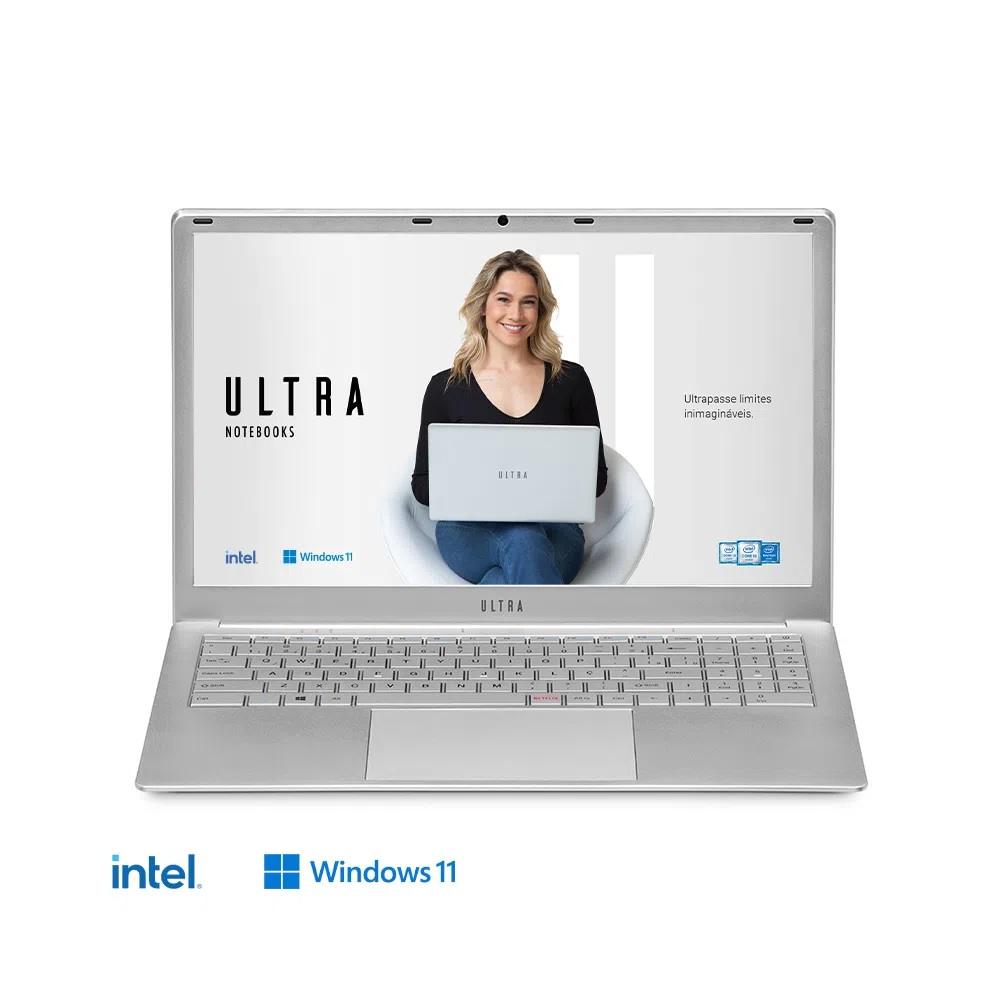 Notebook Multilaser Ultra UB220 Celeron N4020 4GB RAM SSD 120GB Windows 11 Home Tela 15.6" Full HD