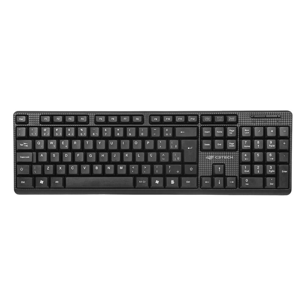 Teclado Membrana C3Tech KB-14BK C/Fio Preto