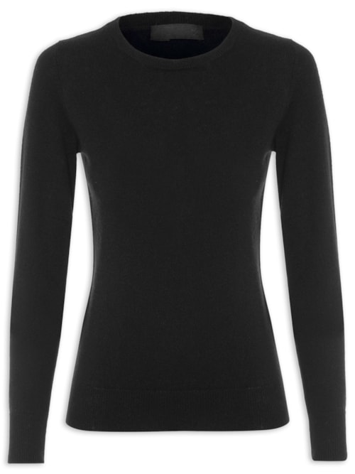 Suéter Feminino Puro Cashmere - Preto Suéter Feminino Puro Cashmere - Preto