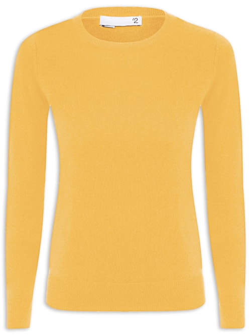 Suéter Feminino Puro Cashmere - Amarelo Suéter Feminino Puro Cashmere - Amarelo