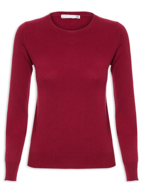 Sweater Feminino Puro Cashmere - Vermelho Sweater Feminino Puro Cashmere - Vermelho