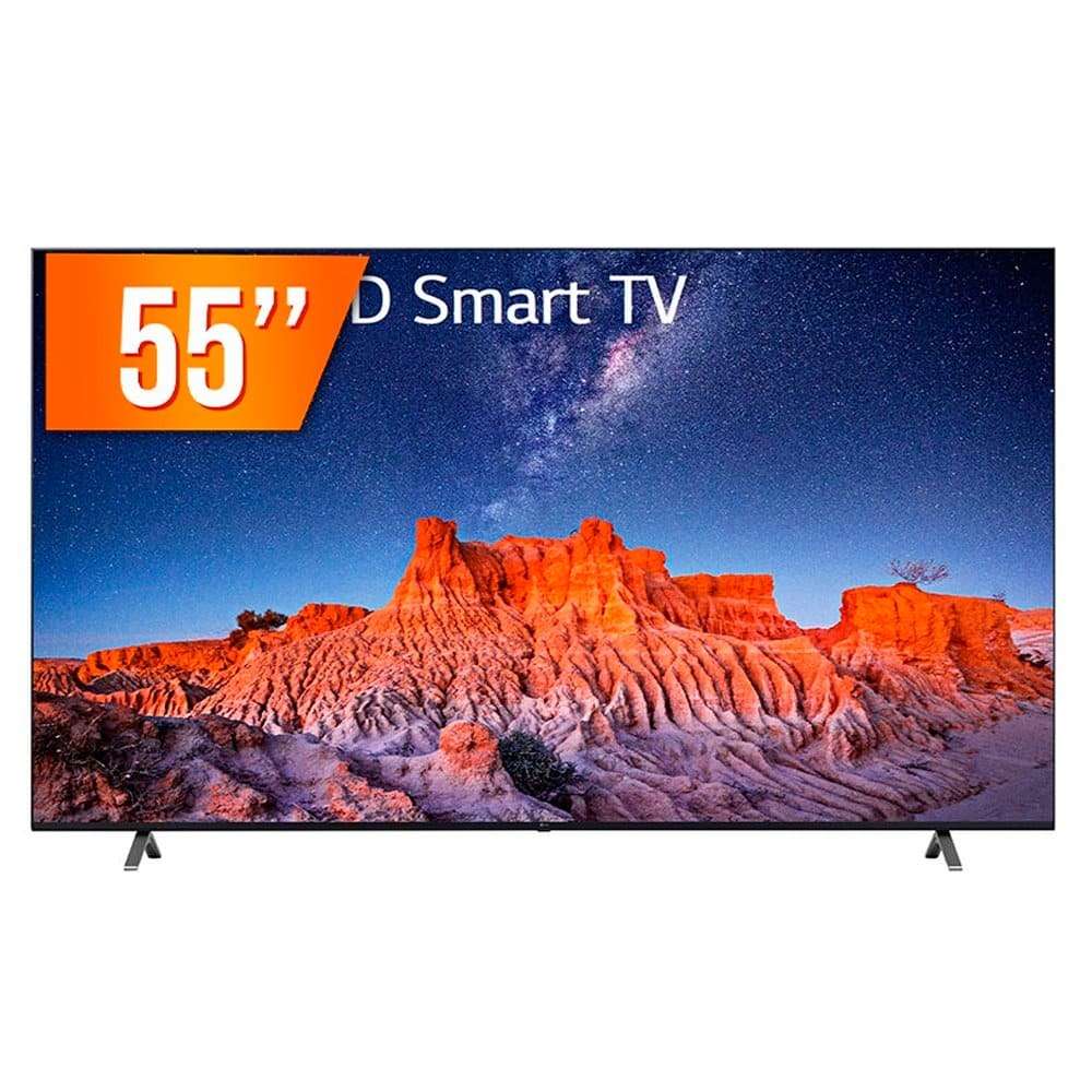 Smart TV LG 55" HDMI USB Wi-Fi Bluetooth UHD 4K 3840 x 2160 - 55UQ801C0SB Smart TV LG 55" HDMI USB Wi-Fi Bluetooth UHD 4K 3840 x 2160 - 55UQ801C0SB