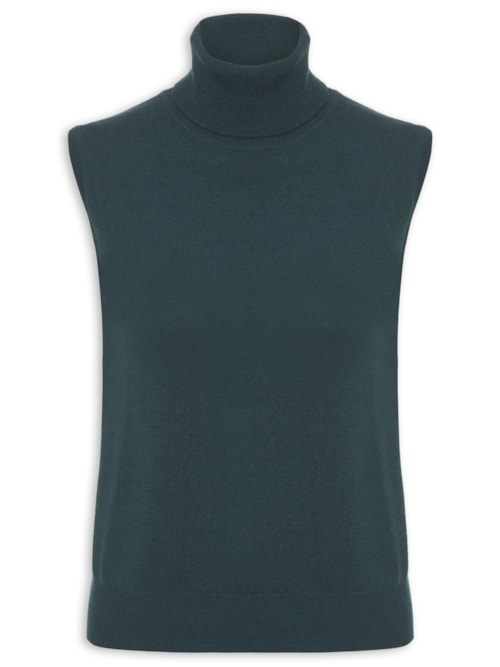 Blusa Feminina Gola Alta Puro Cashmere - Verde Blusa Feminina Gola Alta Puro Cashmere - Verde