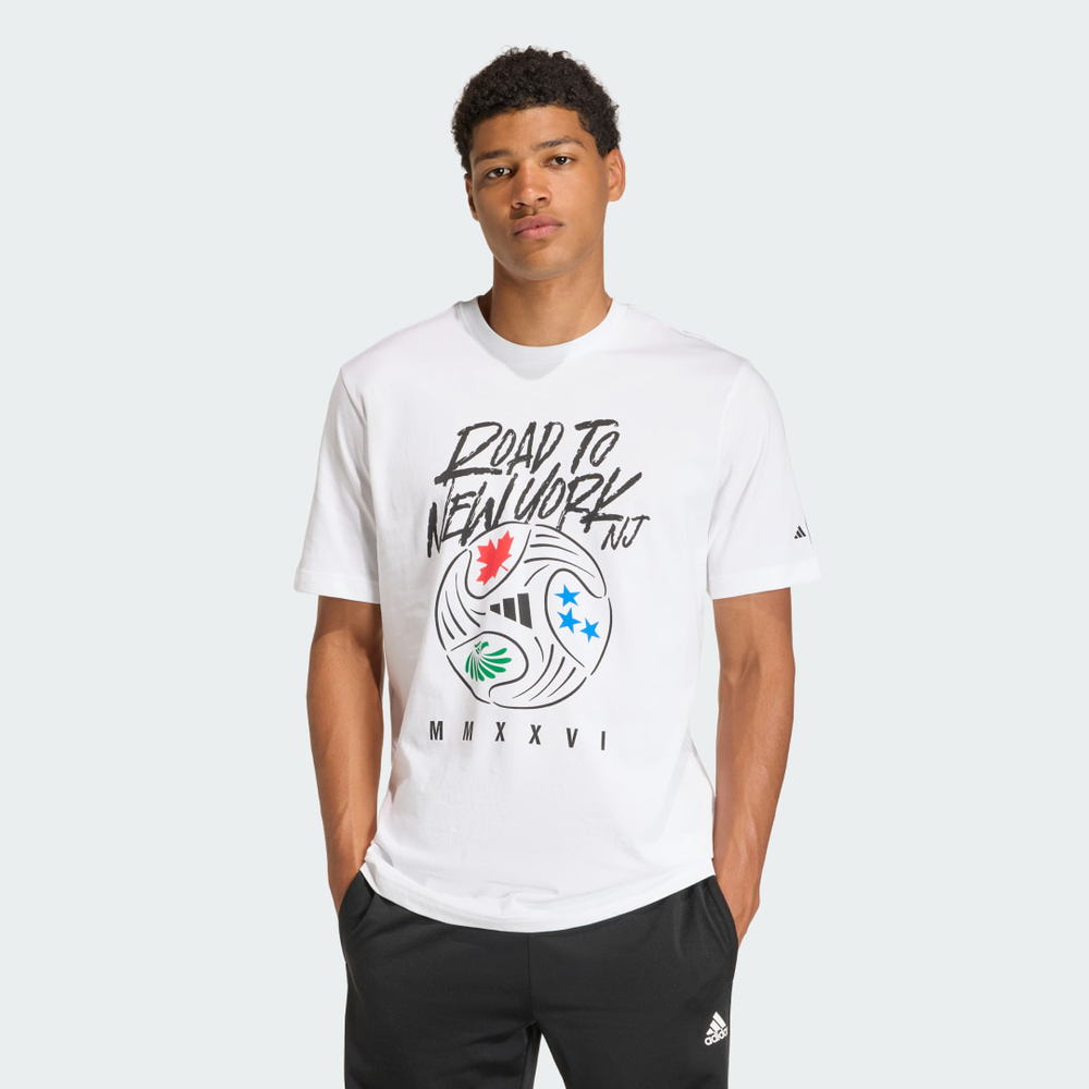 Camiseta Estampada Road To NY NJ Copa do Mundo da Fifa 26 Homem adidas