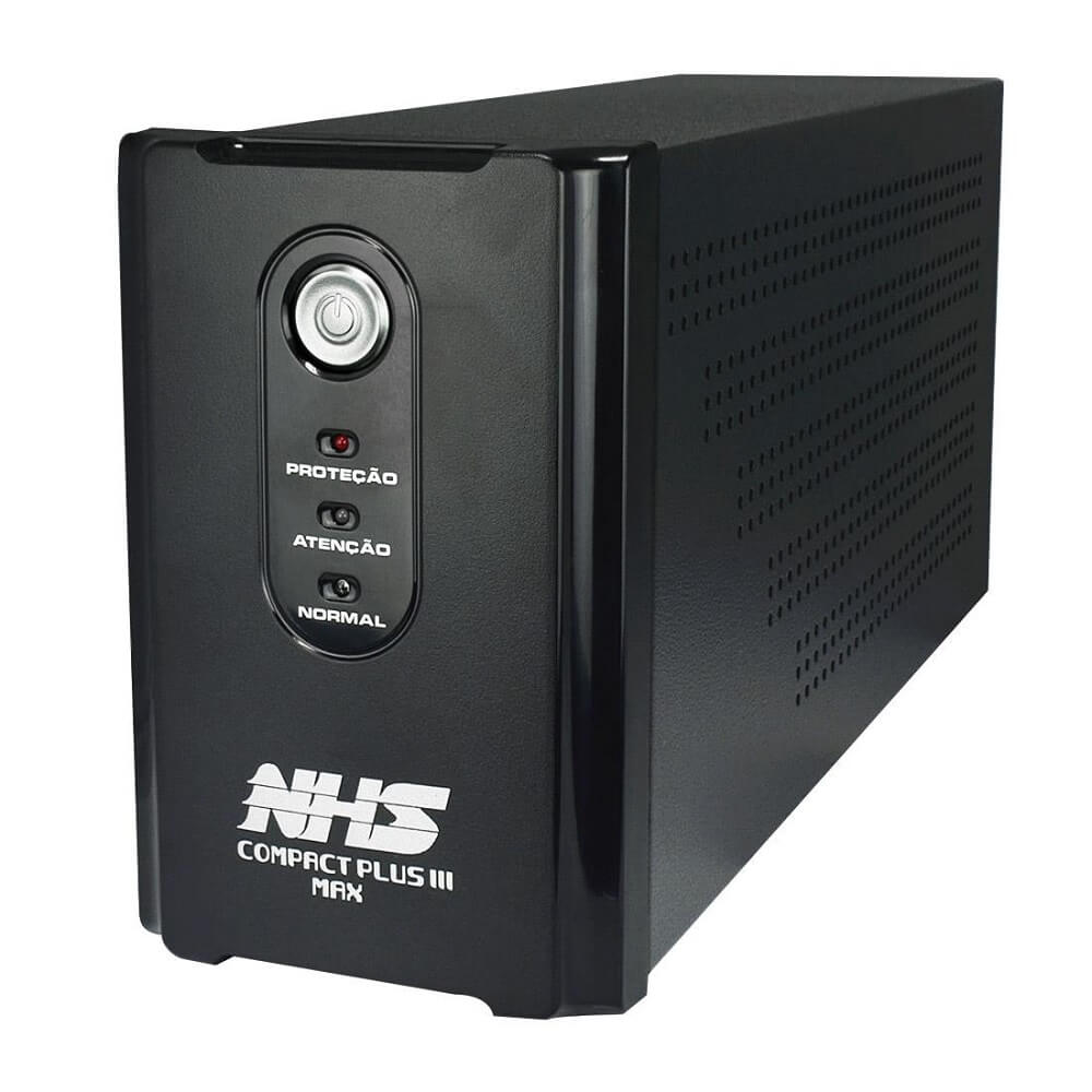 Nobreak NHS Compact Plus II 1400VA E. Bivolt S. 120v ou 220v (via jumper interno) Bateria Selada 2 x 7Ah - 90.C0.014109