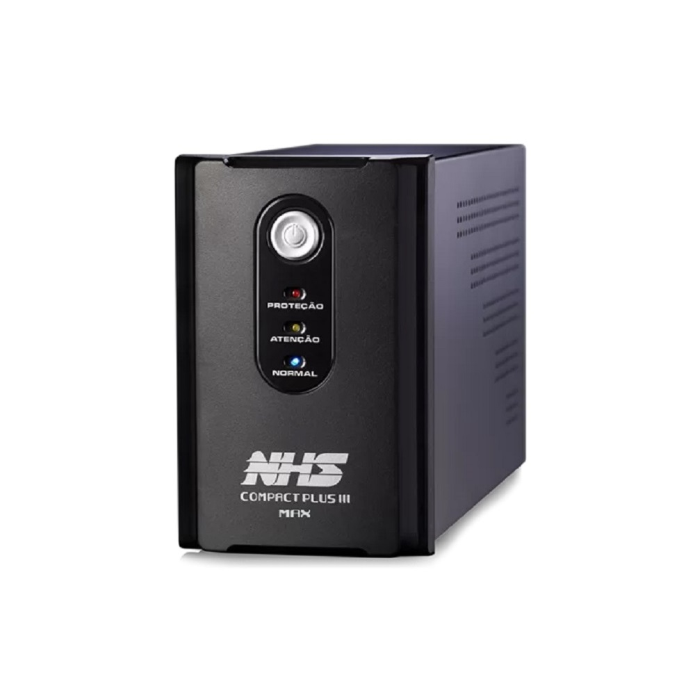 Nobreak NHS Compact Plus III Max 1400VA E. Bivolt S.120V ou 220V (via jumper interno) Bateria Selada 2 x 7Ah - 90.C0.014600