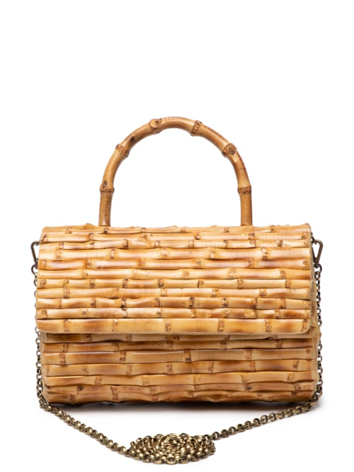 Bolsa Feminina Mabel Bambu - Bege Bolsa Feminina Mabel Bambu - Bege