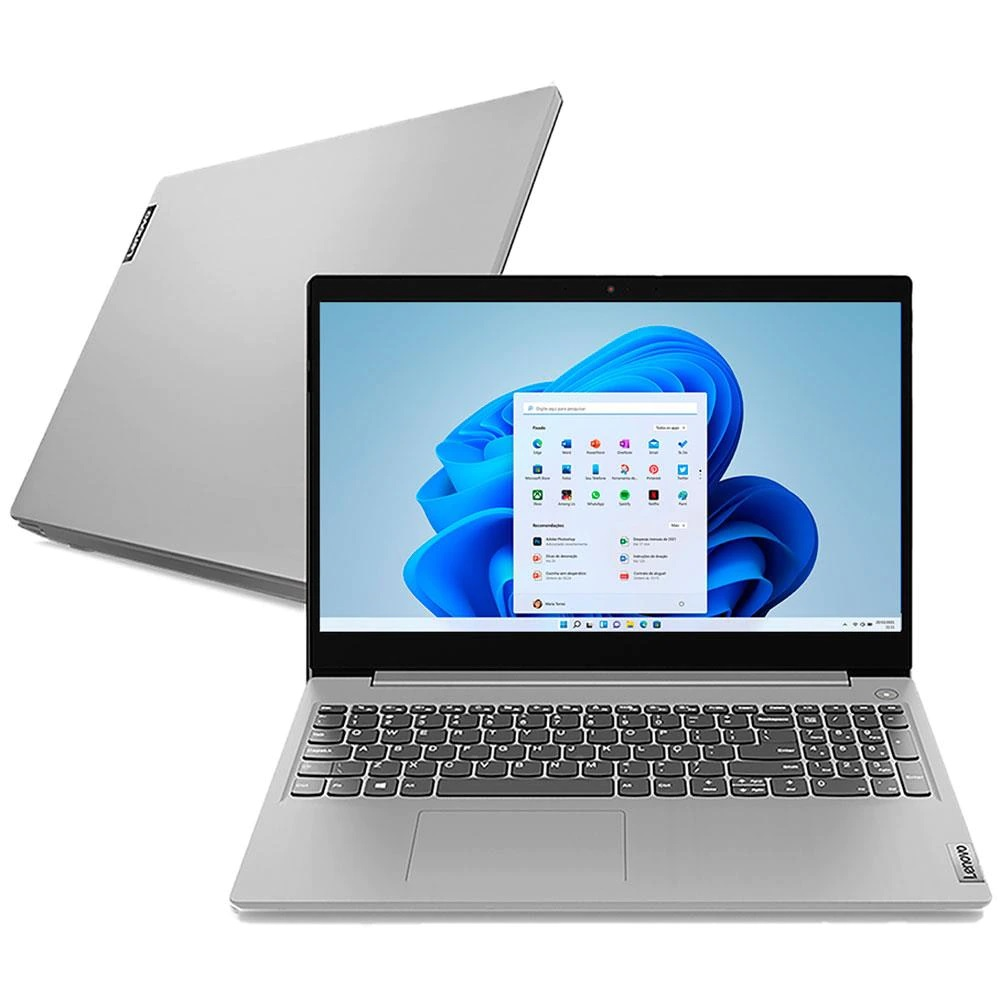 Notebook Lenovo IdeaPad 3i Core i3 4GB DDR4 SSD 256GB Tela 15.6" Windows 11 Cinza