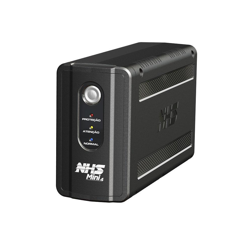 Nobreak NHS Mini 4 Senoidal 600VA Ent Bivolt Sai 120V ou Conf 220V 1x7Ah 12V 6 Tomadas - 91.A1.006000