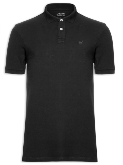 Polo Masculina Lhama Malha Piquet - Preto Polo Masculina Lhama Malha Piquet - Preto