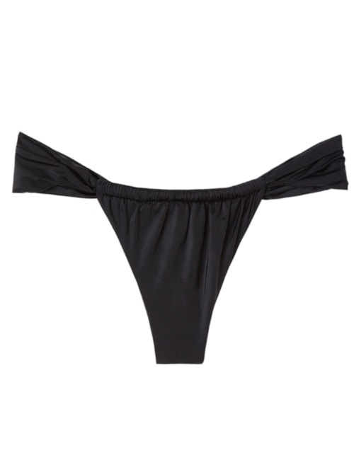 Calcinha De Biquíni Brasileira Shiny Satin - Preto