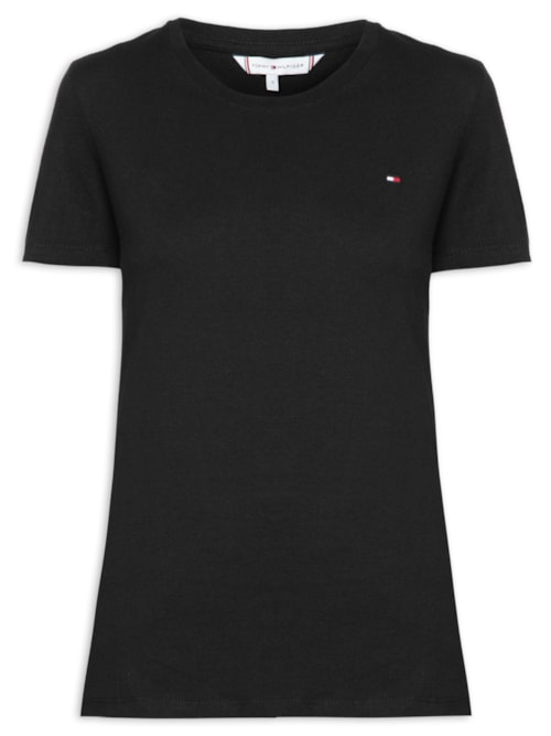 Camiseta Feminina Heritage Crew Neck Tee - Preto Camiseta Feminina Heritage Crew Neck Tee - Preto