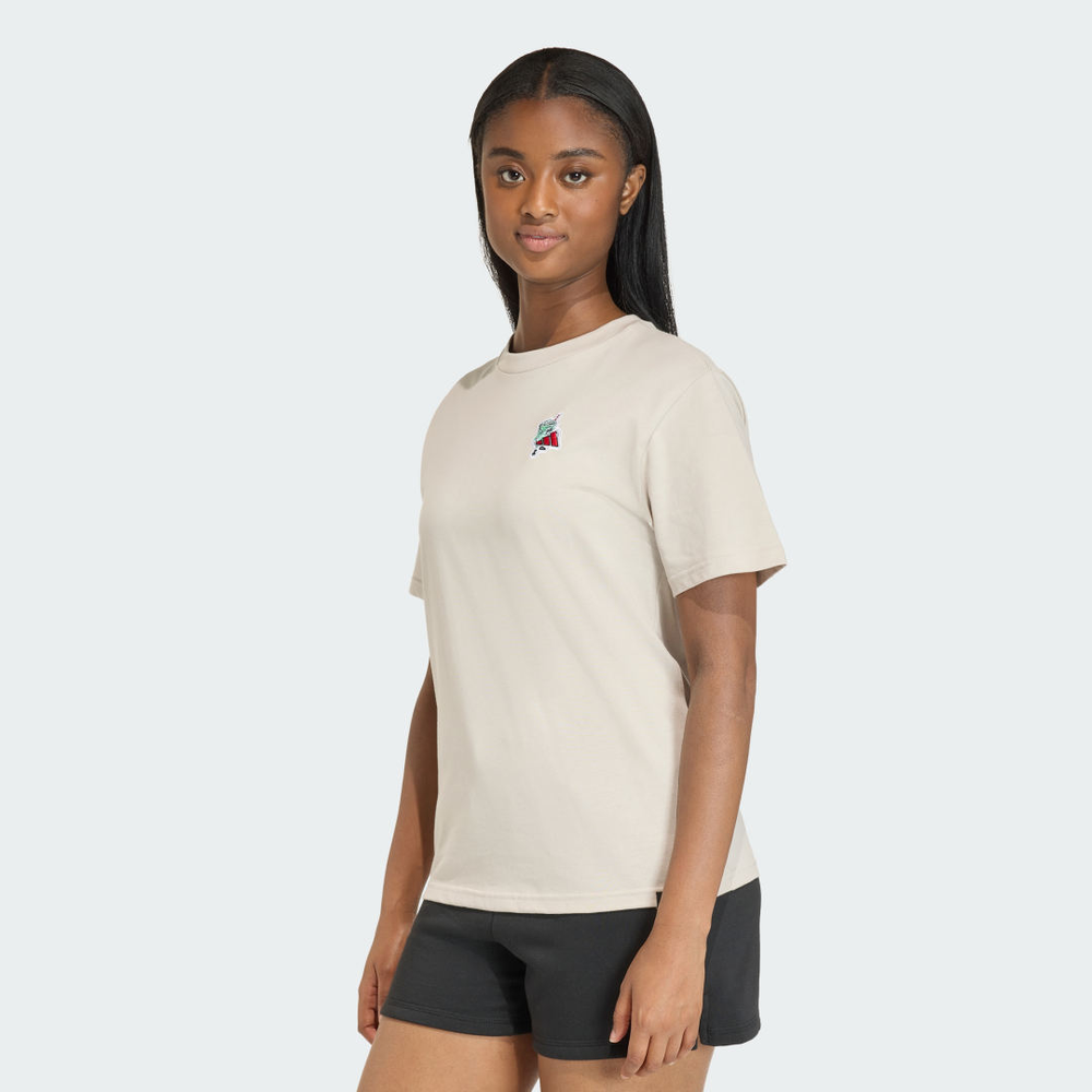 Camiseta Regular Estampa Food Mulher adidas