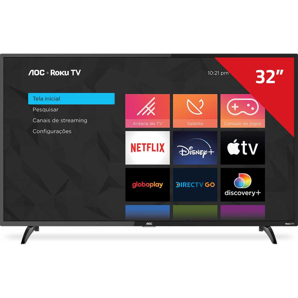 TV Smart AOC LED 32" 32S5195 HDMI USB Wi-Fi HD 1366x768 32S5195