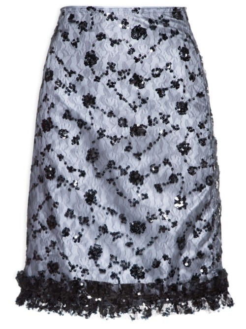 Saia Sequin Lace Skirt - Cinza Saia Sequin Lace Skirt - Cinza