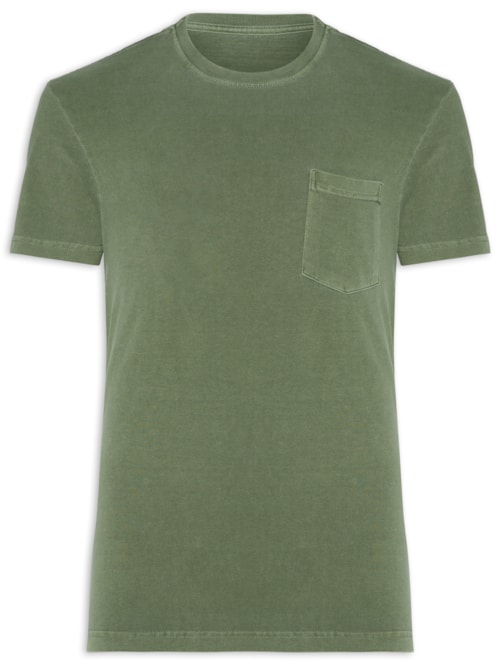 Camiseta Masculina Double Face Every Choise Manga Curta - Verde Camiseta Masculina Double Face Every Choise Manga Curta - Verde