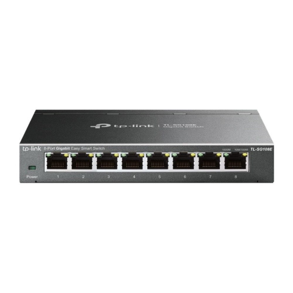 Switch TP-Link TL-SG108E 8 Portas Gigabit 10/100/1000 Mbps Não Gerenciável Switch TP-Link TL-SG108E 8 Portas Gigabit 10/100/1000 Mbps Não Gerenciável