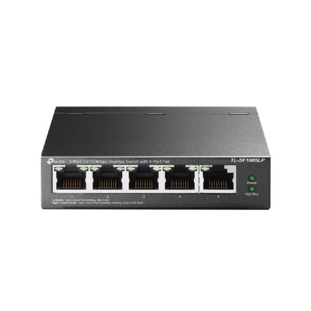 Switch TP-Link 5 Portas Metal Fast Ethernet 10/100Mbps 4 Portas PoE - TL-SF1005LP Switch TP-Link 5 Portas Metal Fast Ethernet 10/100Mbps 4 Portas PoE - TL-SF1005LP