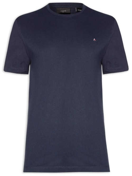 Camiseta Masculina Básica Gola Careca - Azul Camiseta Masculina Básica Gola Careca - Azul