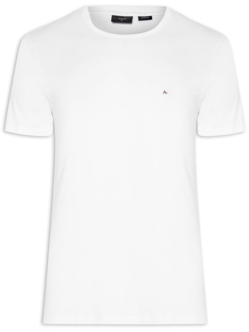 Camiseta Masculina Básica Gola Careca - Branco Camiseta Masculina Básica Gola Careca - Branco