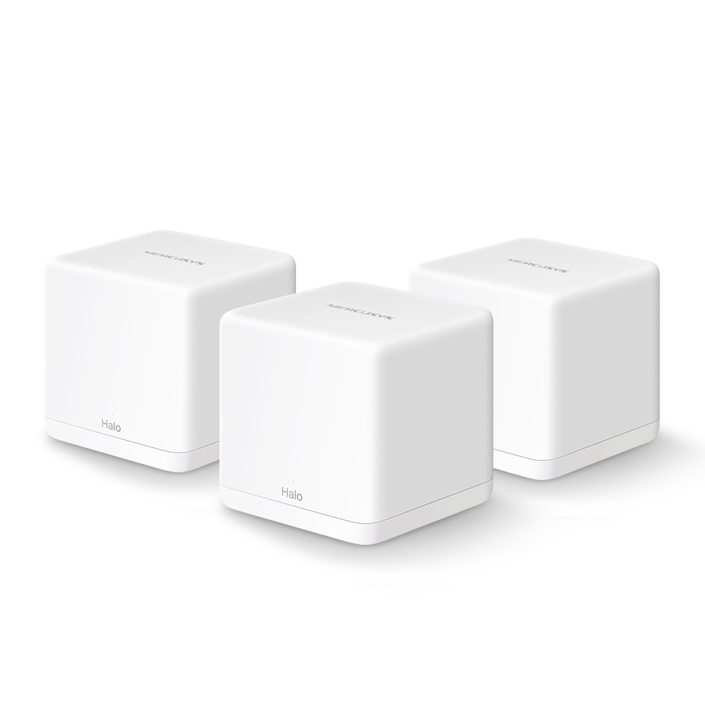 Roteador Wi-Fi Mesh Mercusys HALO H30G (3 unid.) Gigabit AC1300 Roteador Wi-Fi Mesh Mercusys HALO H30G (3 unid.) Gigabit AC1300
