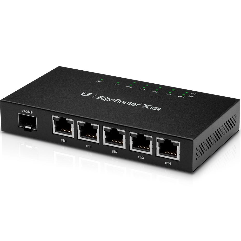 Roteador Ubiquiti ER-X-SFP EdgeRouter 5 Portas Gigabit PoE RJ45 C/ 1P SFP PoE Roteador Ubiquiti ER-X-SFP EdgeRouter 5 Portas Gigabit PoE RJ45 C/ 1P SFP PoE