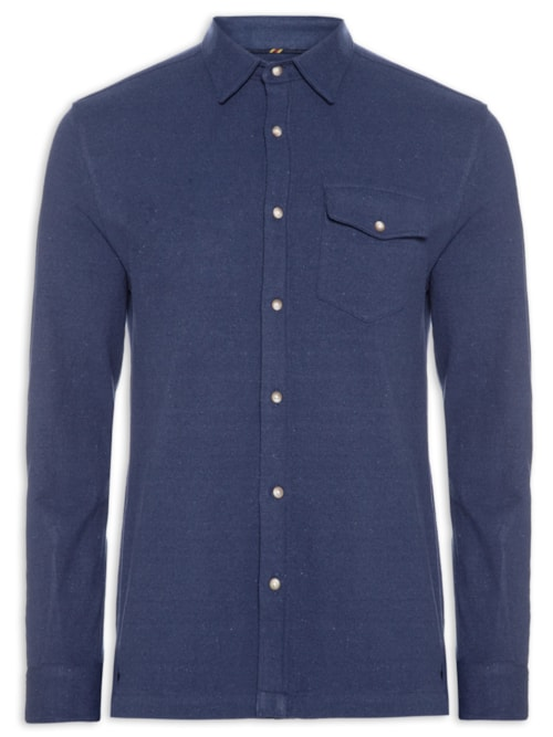 Camisa Masculina Malha Rustica - Azul Camisa Masculina Malha Rustica - Azul