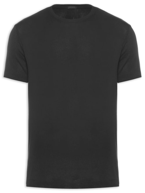 Camiseta Masculina Manga Curta Gola Careca Knit Night - Preto Camiseta Masculina Manga Curta Gola Careca Knit Night - Preto