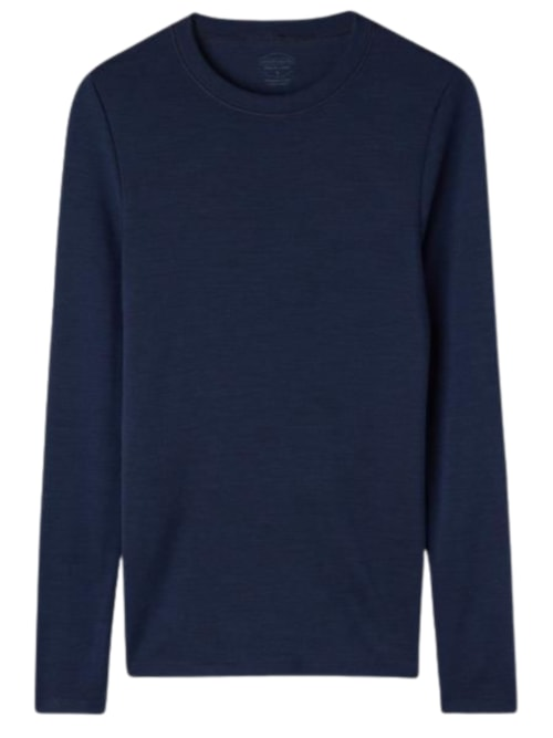 Blusa De Manga Comprida Wool & Cotton - Azul Blusa De Manga Comprida Wool & Cotton - Azul