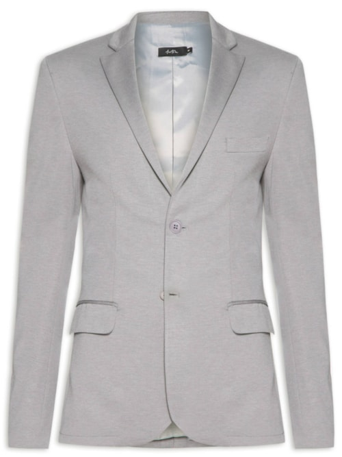 Blazer Masculino Moletom Cidade - Cinza Blazer Masculino Moletom Cidade - Cinza