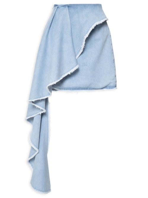Saia Babado Jeans - Azul Saia Babado Jeans - Azul